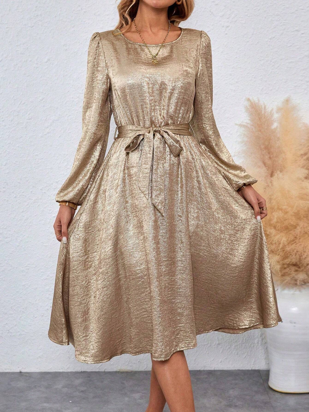 Rochie midi SHEIN, bronz