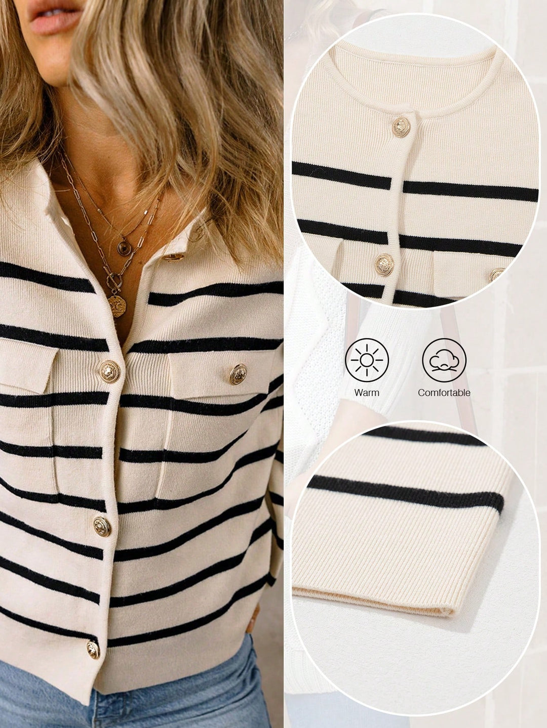 Cardigan SHEIN, alb