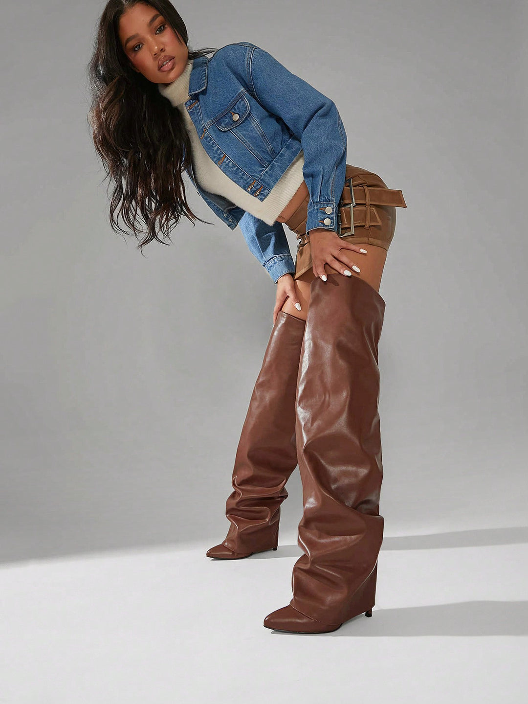 SHEIN csizma, barna