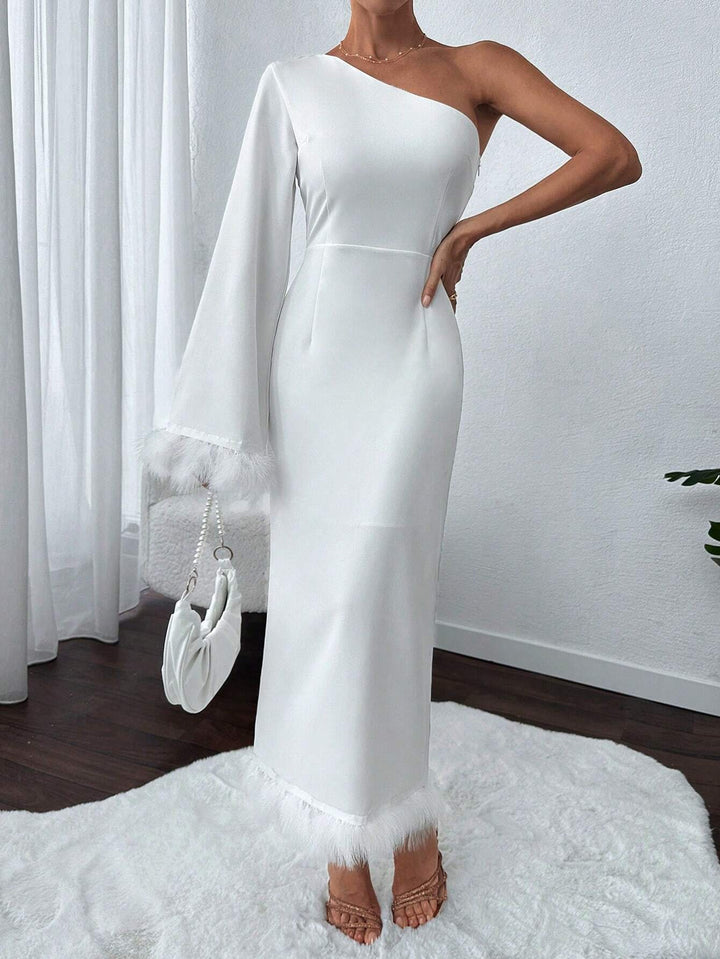 Shein maxi ruha, fehér