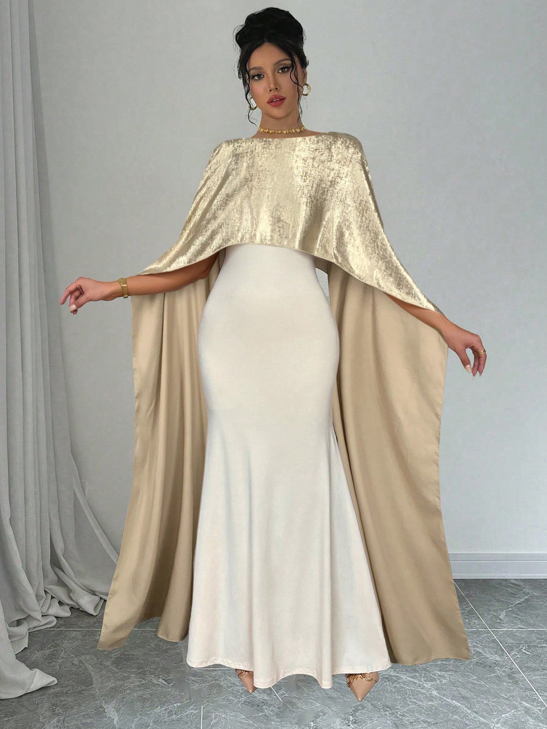 Rochie maxi SHEIN, auriu