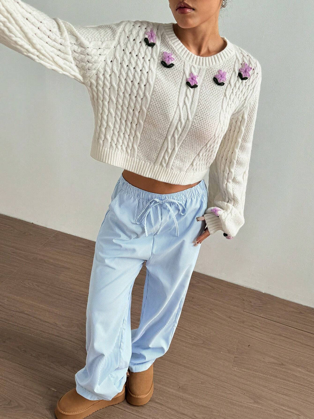 Pulover SHEIN, alb