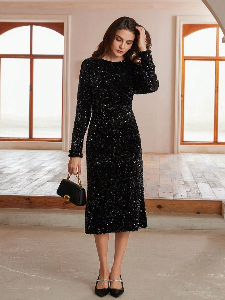 Rochie midi SHEIN, negru