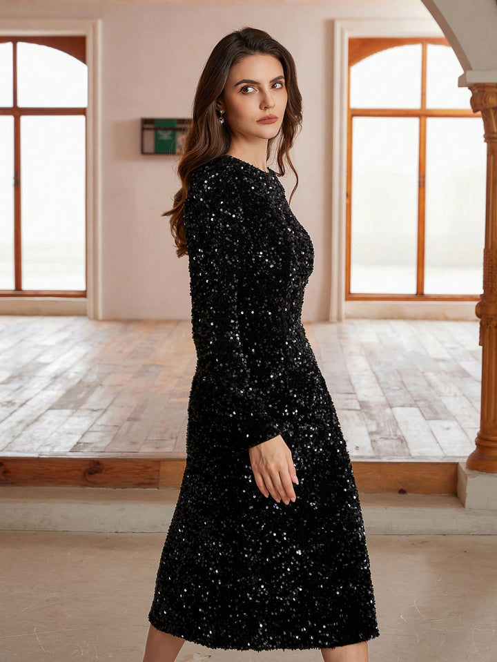 Rochie midi SHEIN, negru