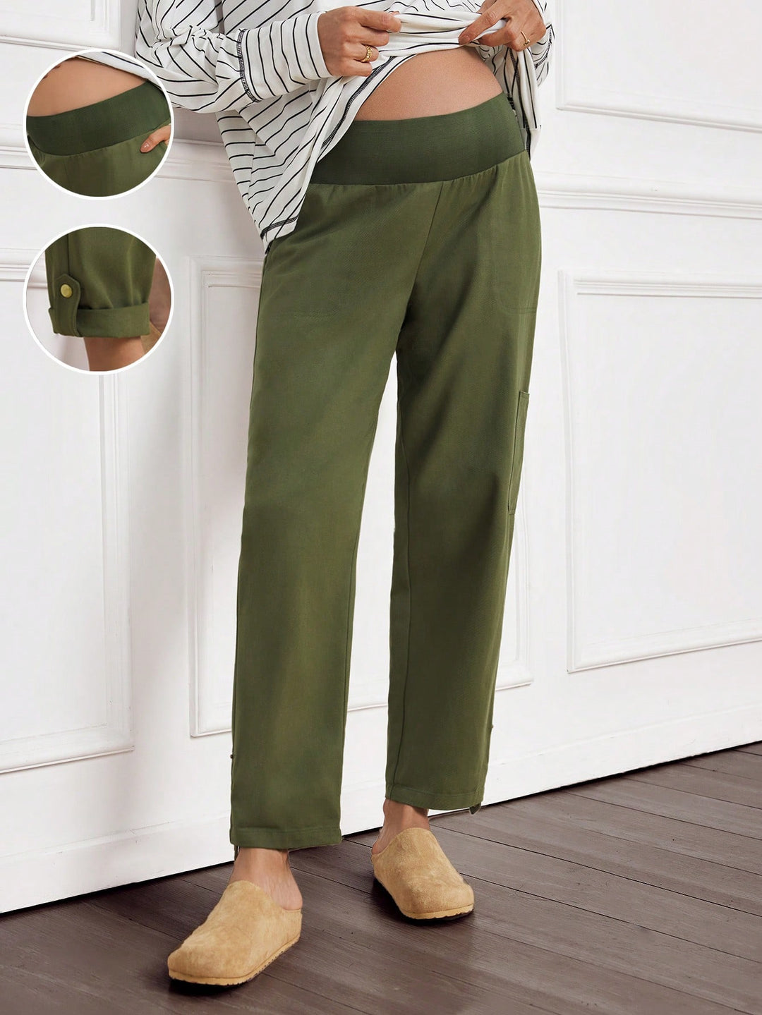 Pantaloni SHEIN, kaki