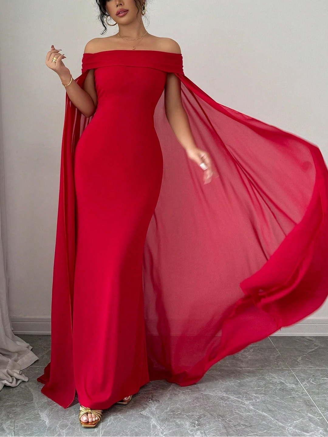 Rochie maxi SHEIN, roșu