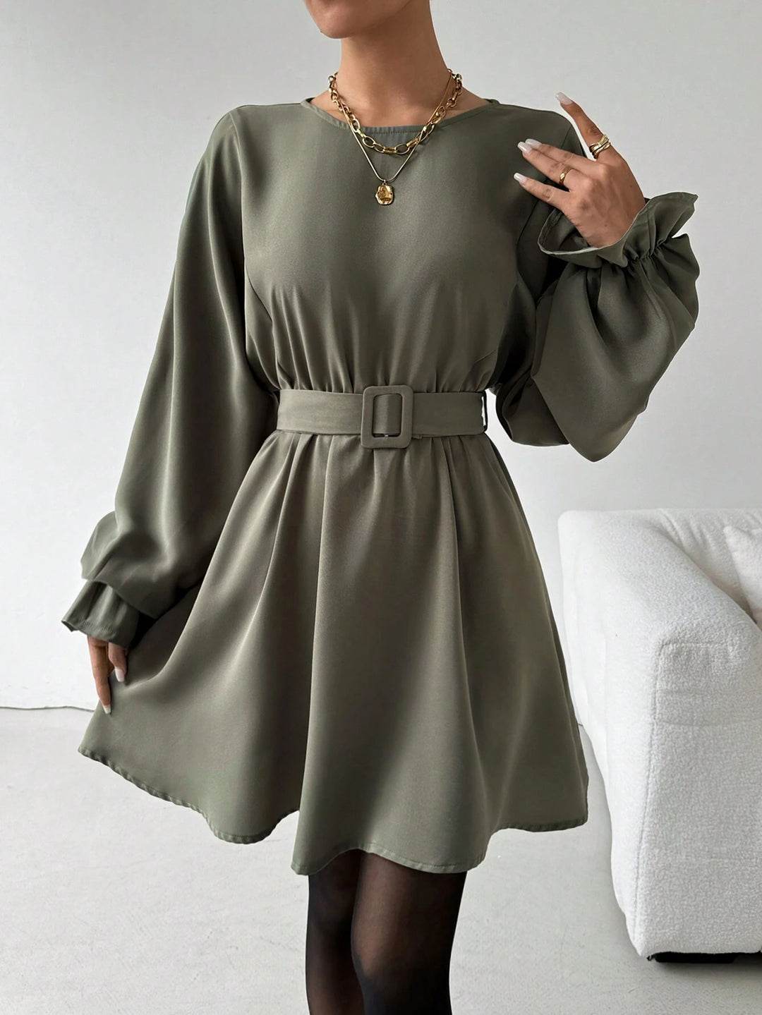 Rochie mini SHEIN, verde