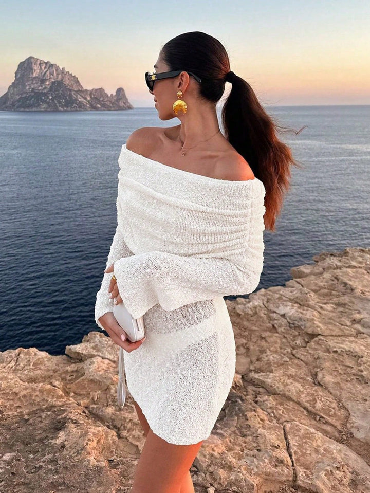 Rochie mini SHEIN, crem