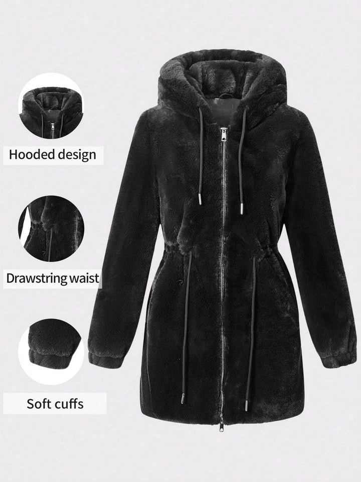 Haină de blană SHEIN, negru