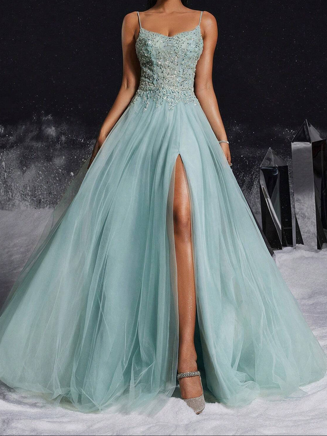 SHEIN maxi ruha, türkiz