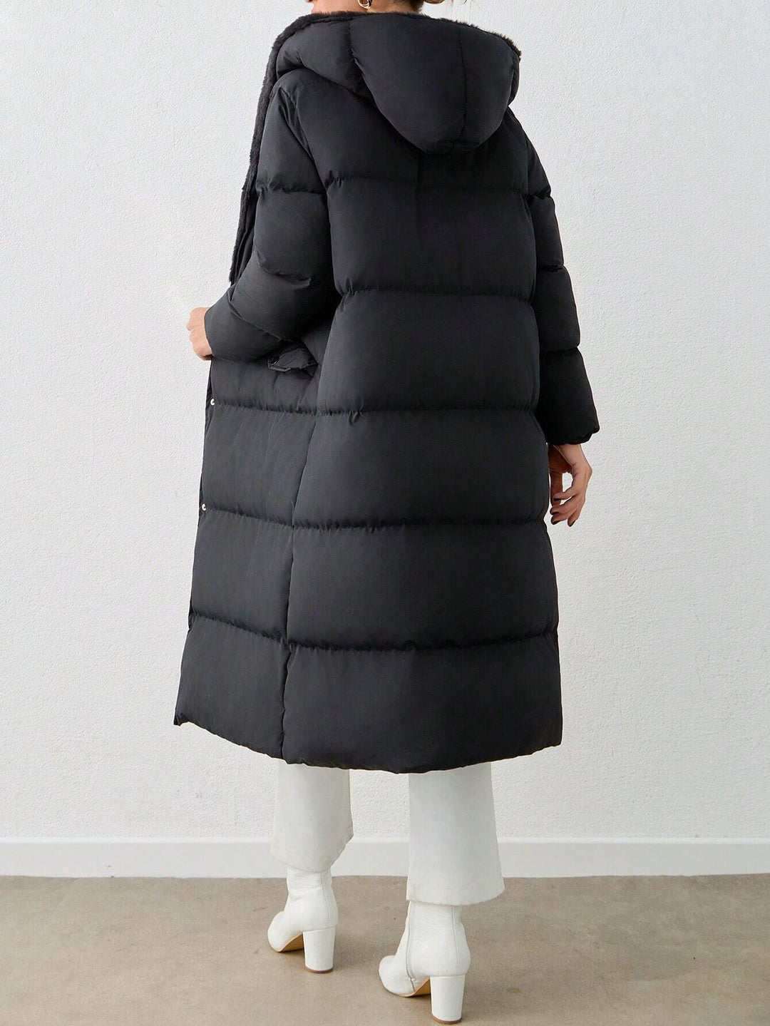 Geacă lungă SHEIN, negru