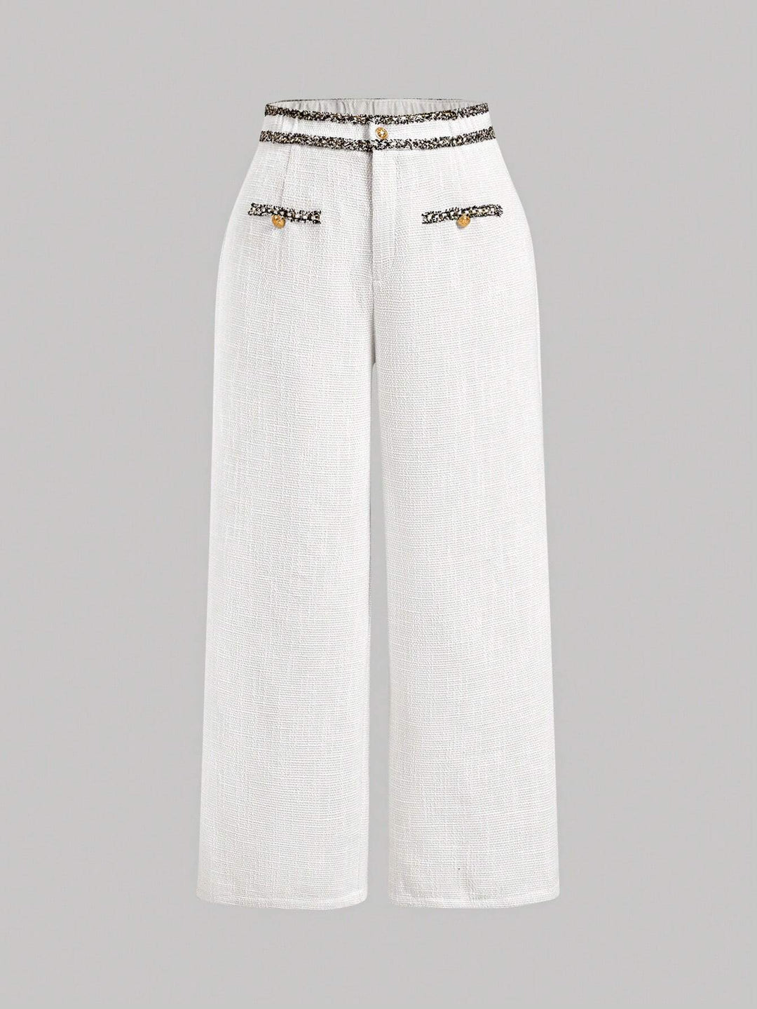 Pantaloni Shein Curve+, crem