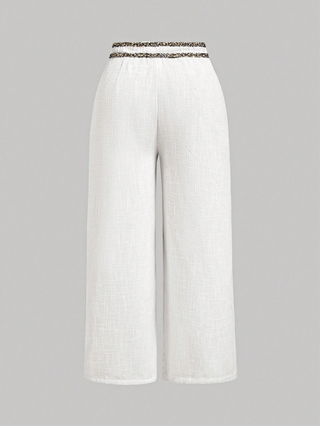 Pantaloni Shein Curve+, crem