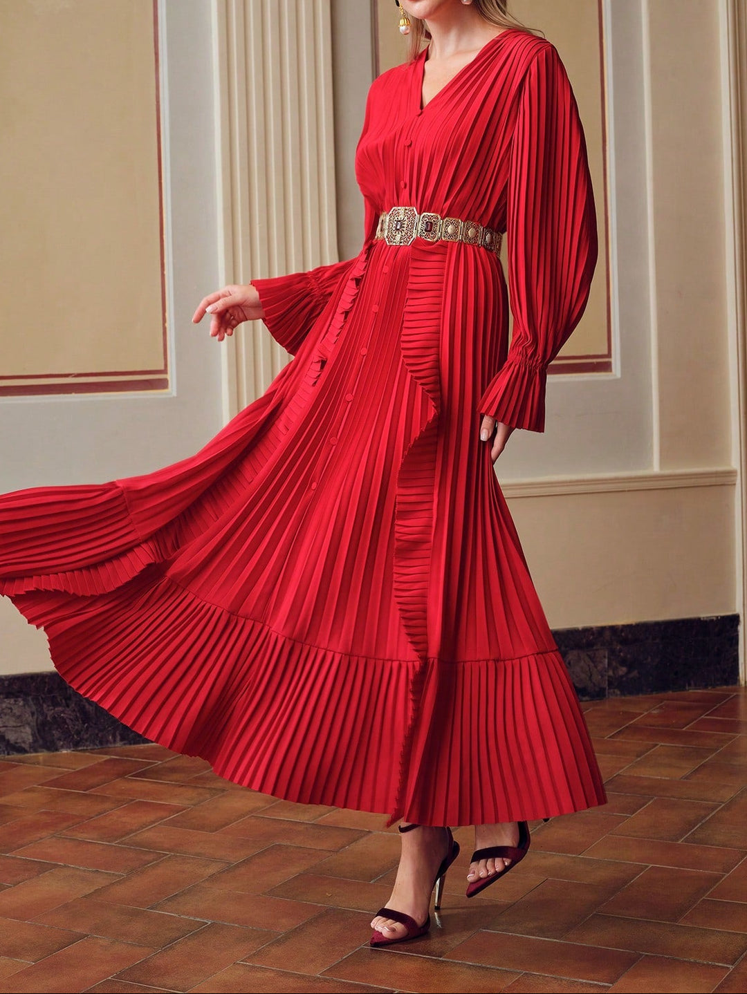 Rochie maxi SHEIN, roșu