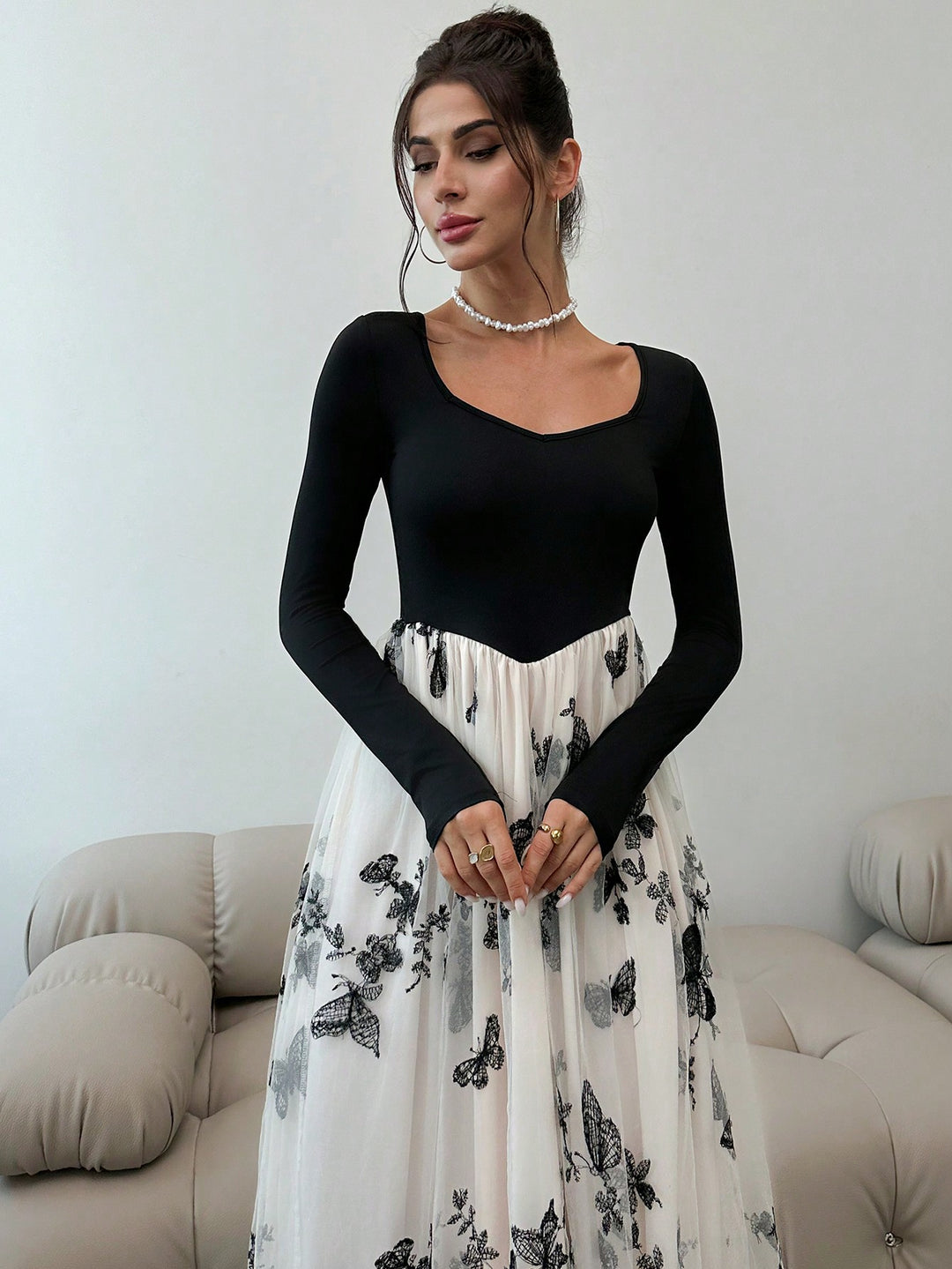 Rochie maxi SHEIN, portocaliu