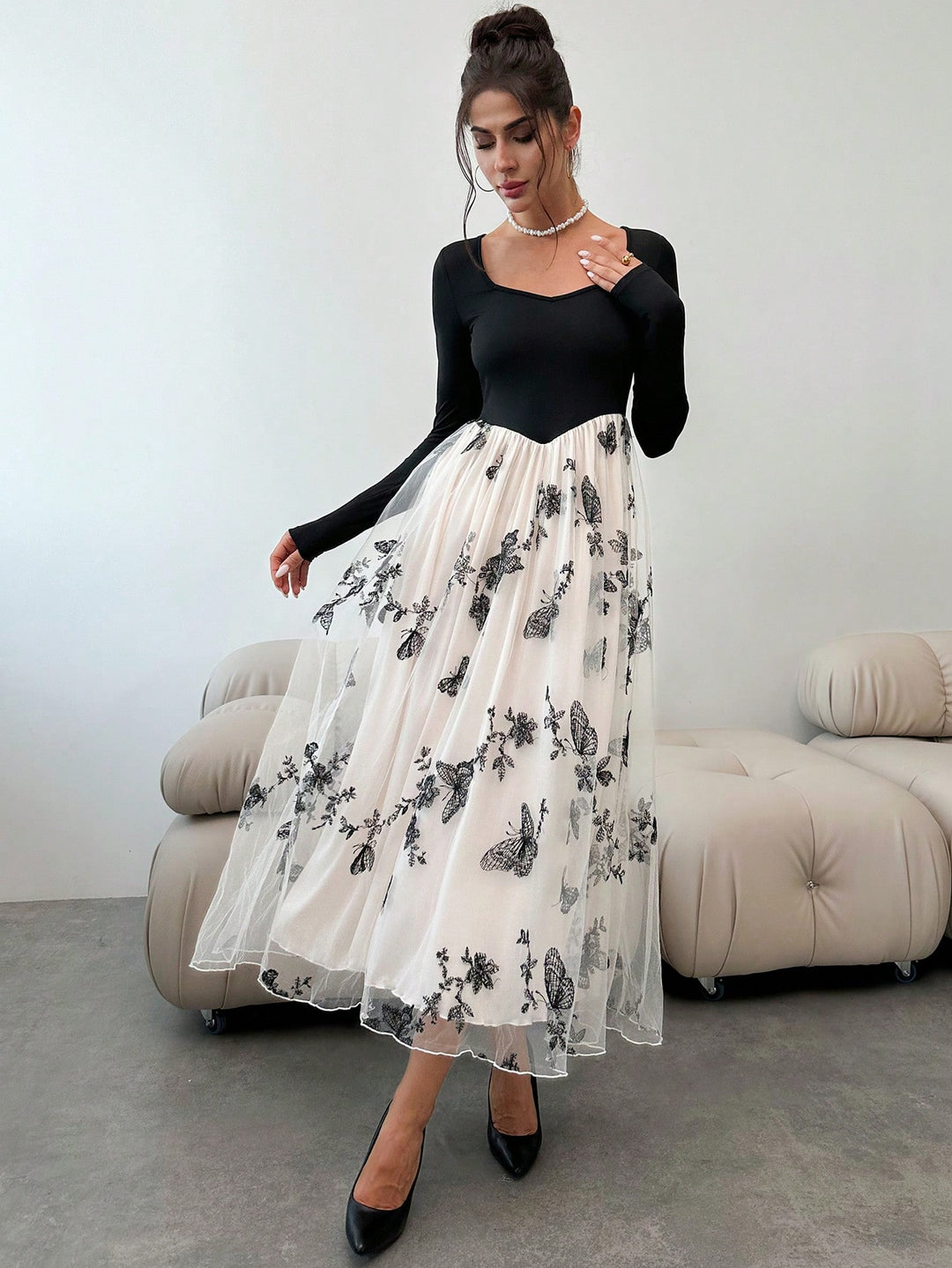 Rochie maxi SHEIN, portocaliu
