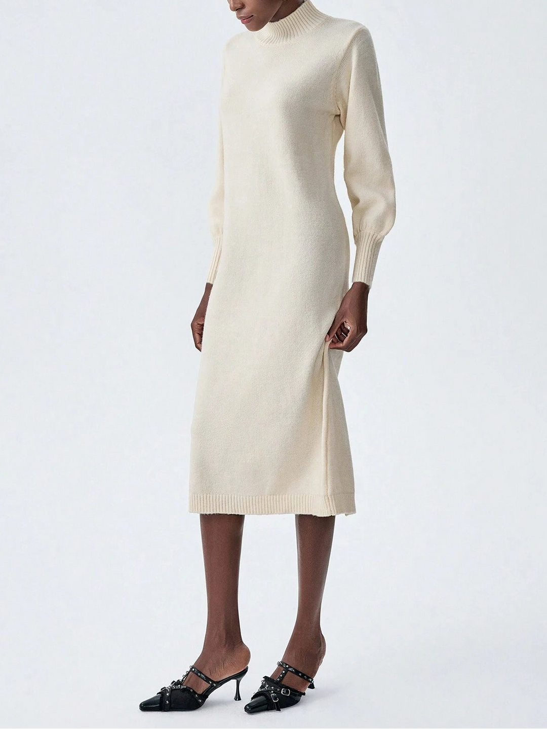 Rochie midi SHEIN, crem