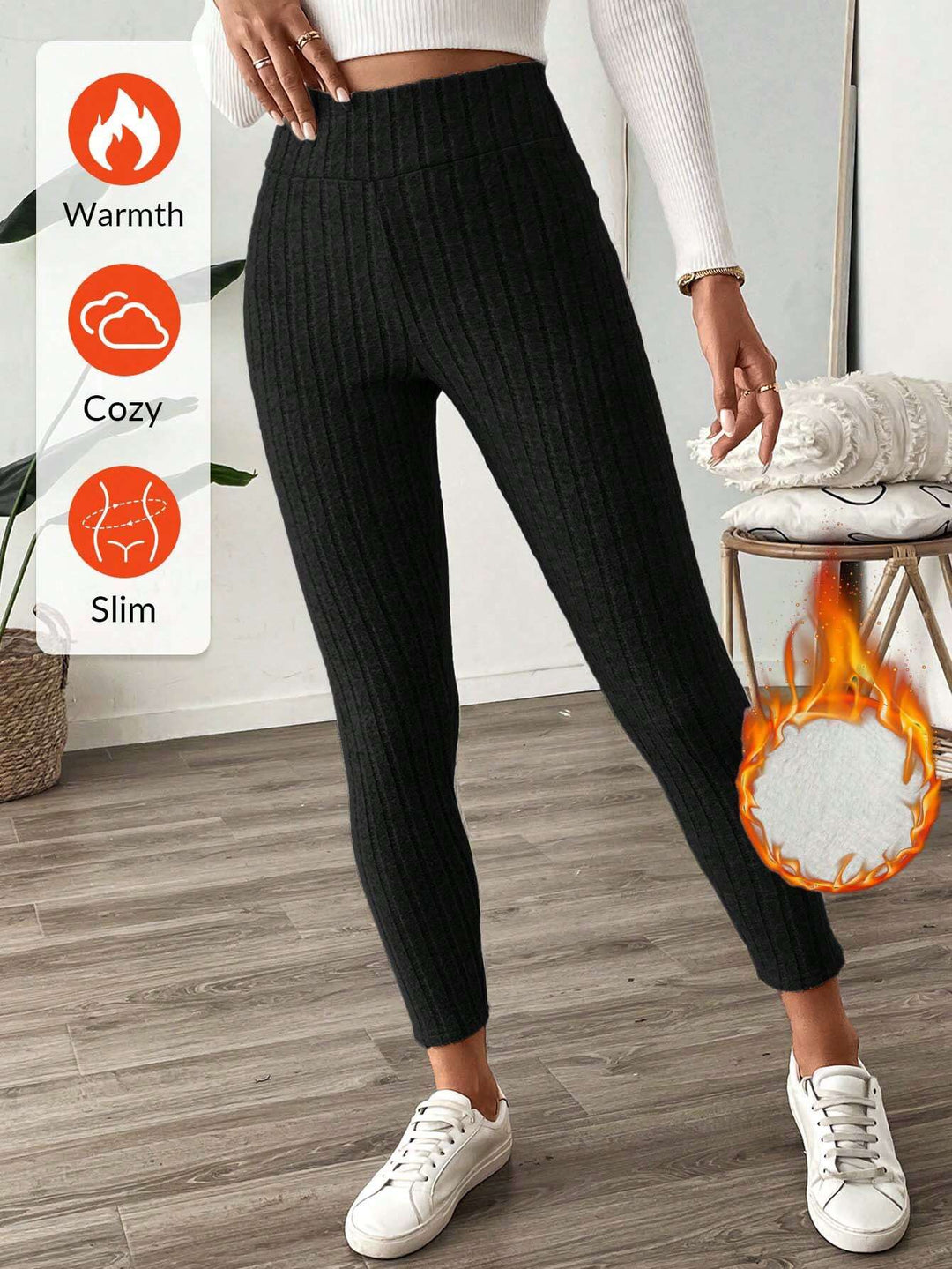 Pantaloni SHEIN, negru