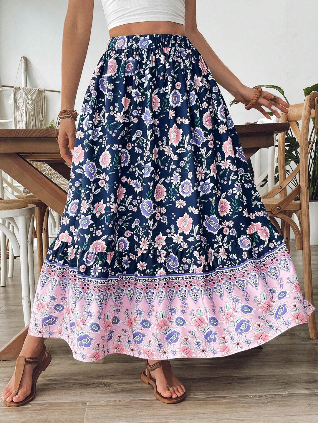 SHEIN maxiszoknya, vegyes színek