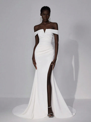 Rochie de ocazie și bridal SHEIN, alb