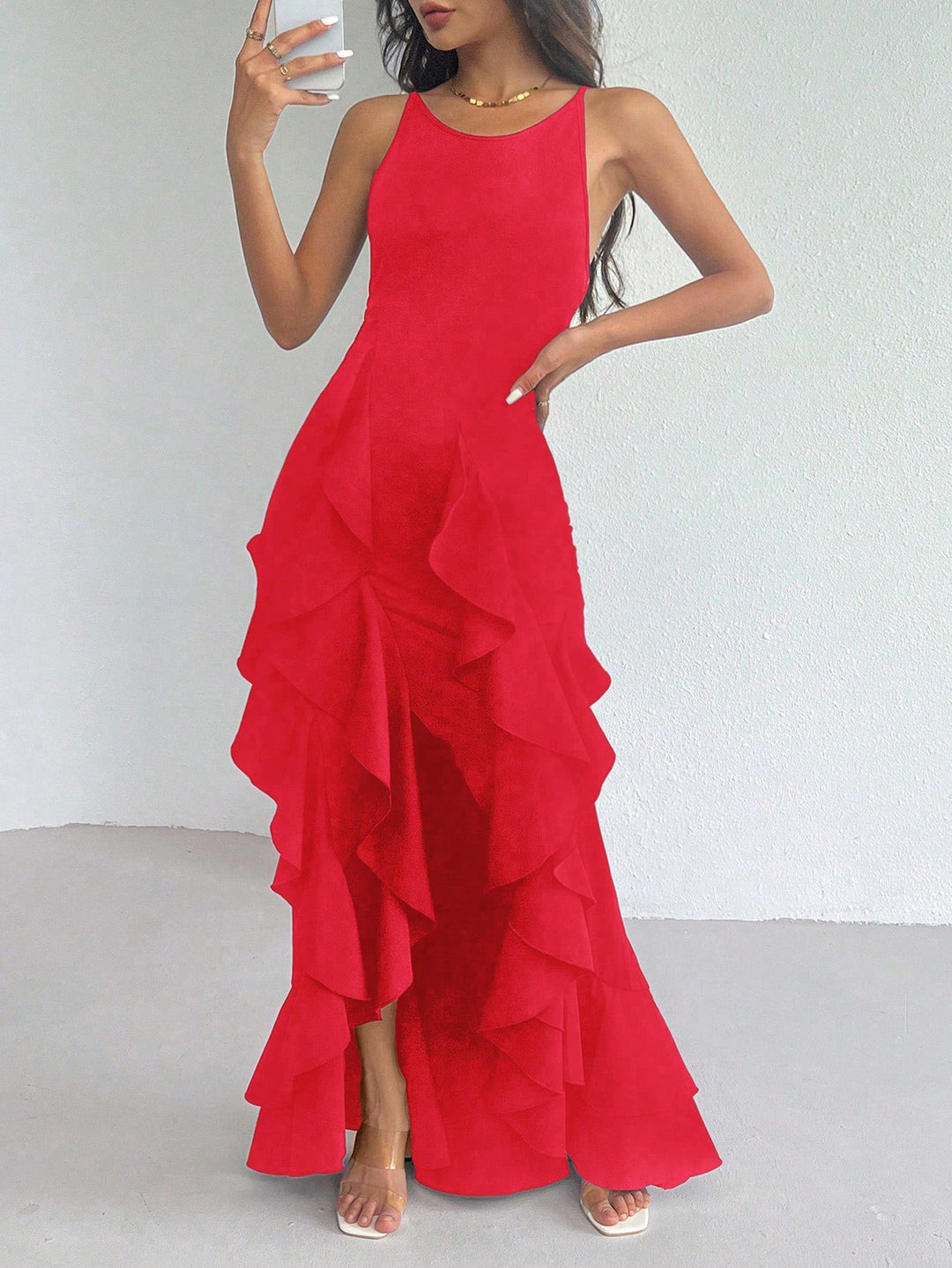 Rochie maxi SHEIN, roșu
