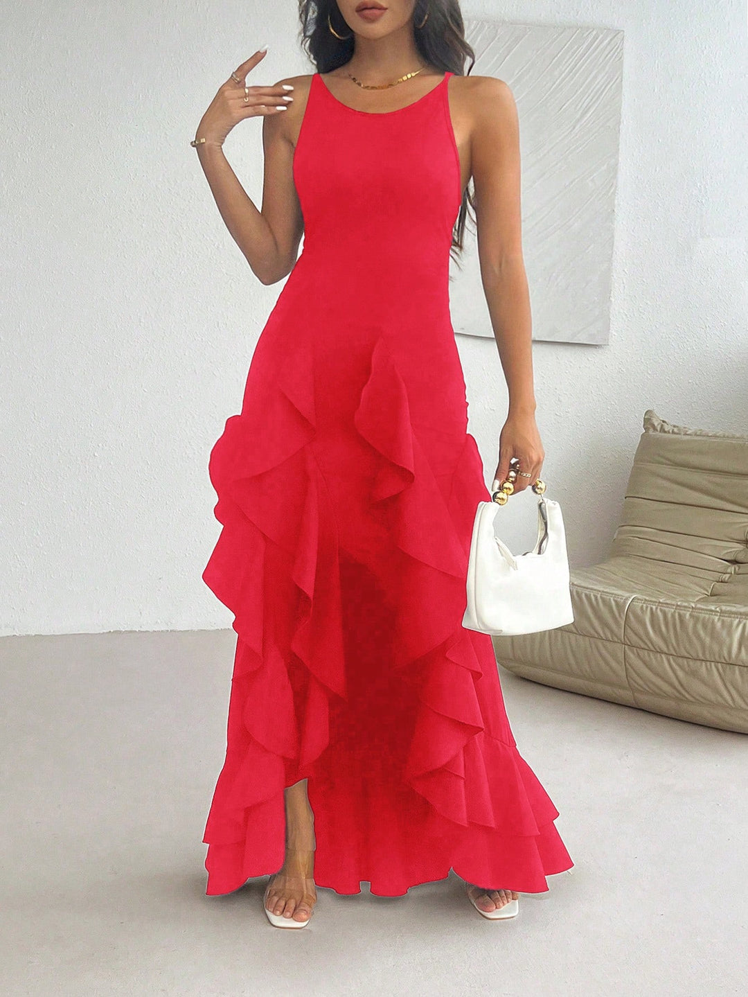 Rochie maxi SHEIN, roșu