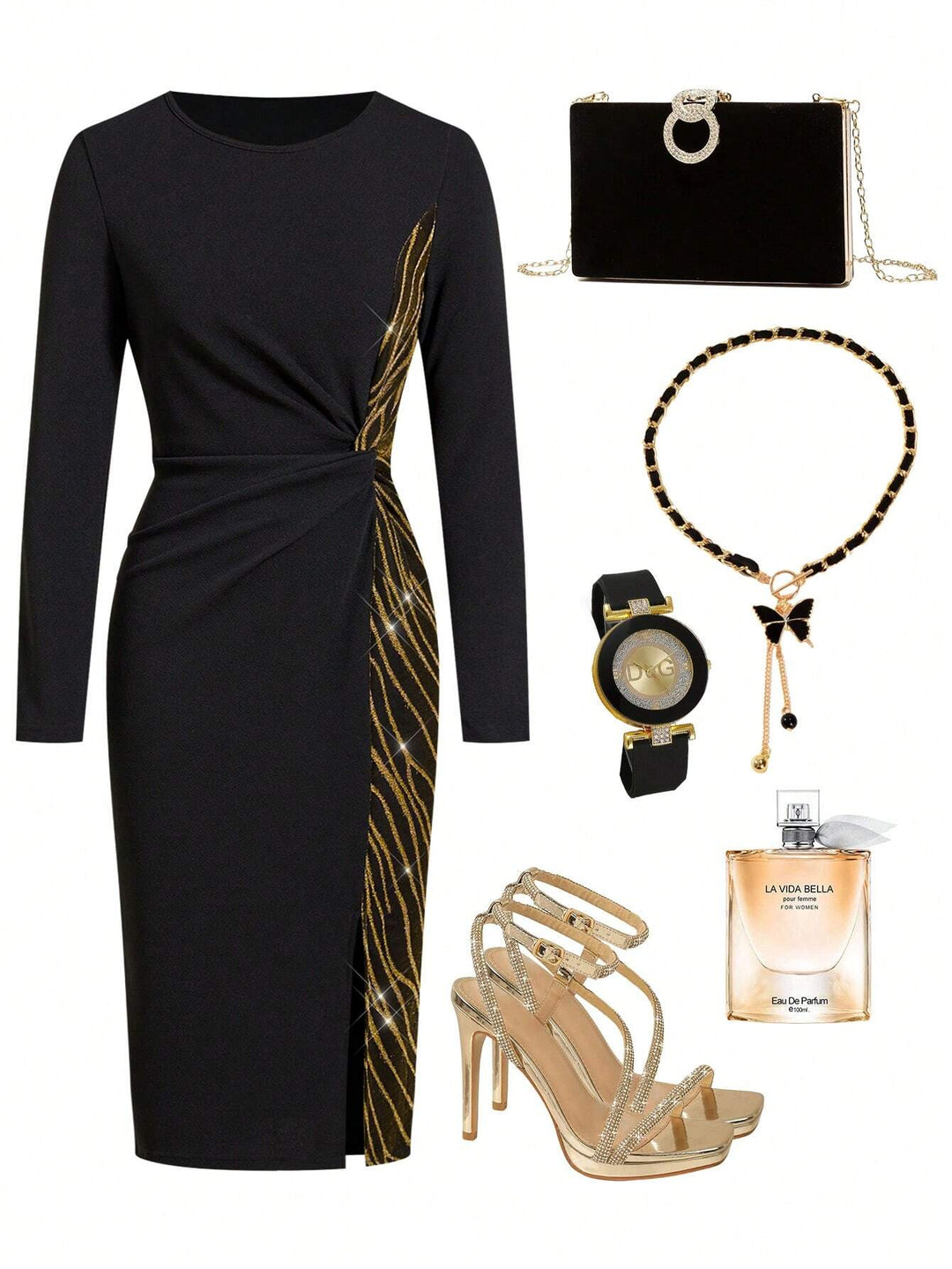 Rochie midi Shein, negru