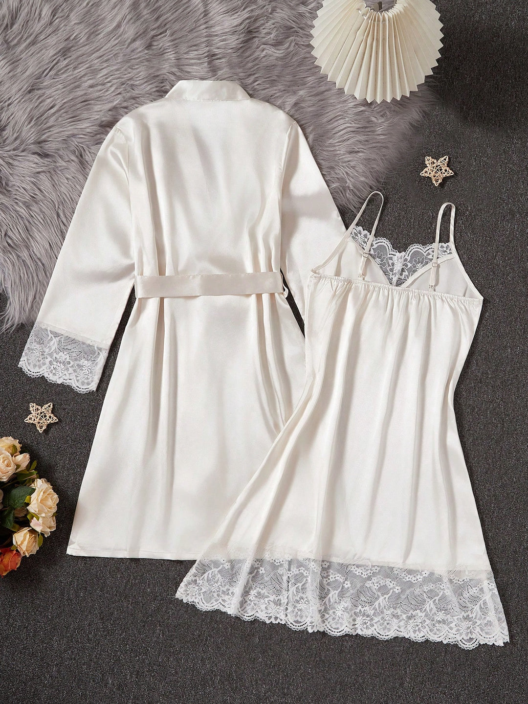 Set pijama SHEIN, crem