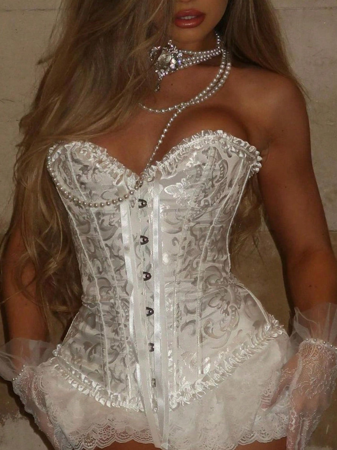 Corset SHEIN, alb