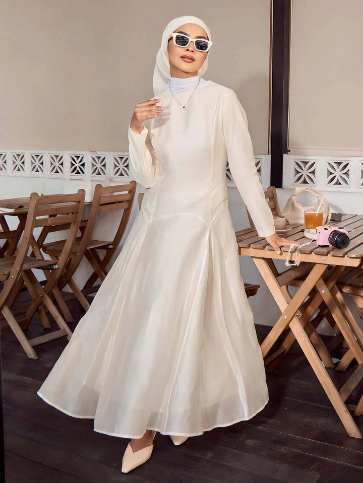 Rochie maxi SHEIN, crem