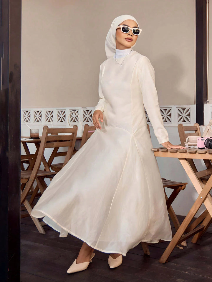 Rochie maxi SHEIN, crem