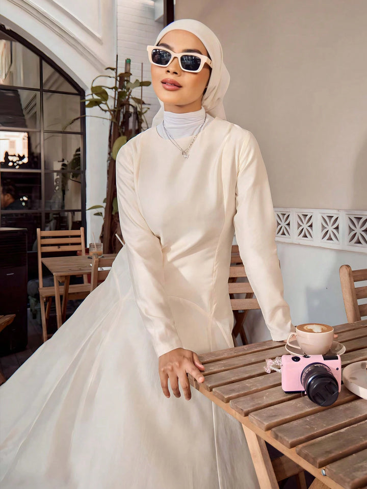 Rochie maxi SHEIN, crem