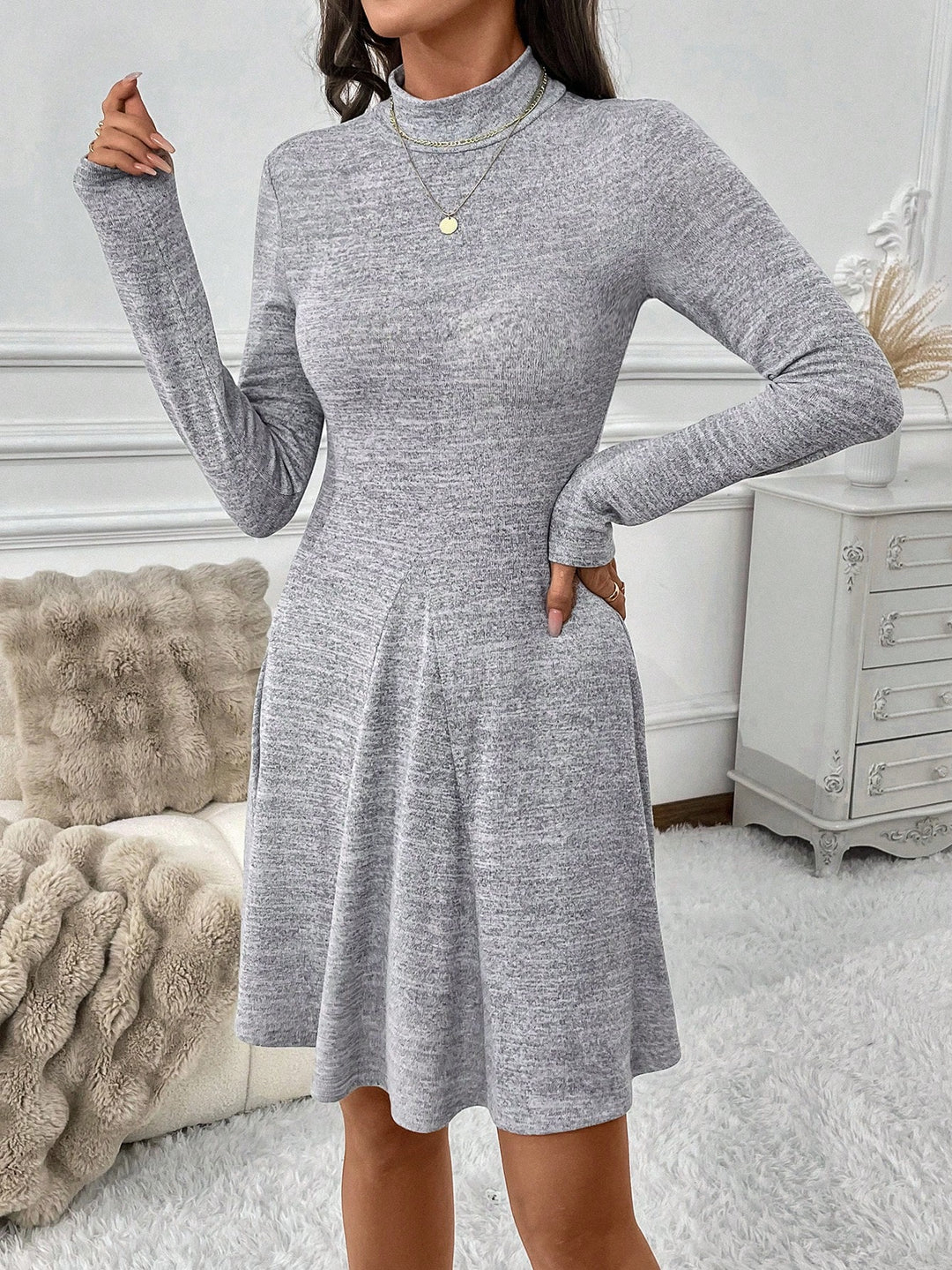 Rochie mini SHEIN, gri