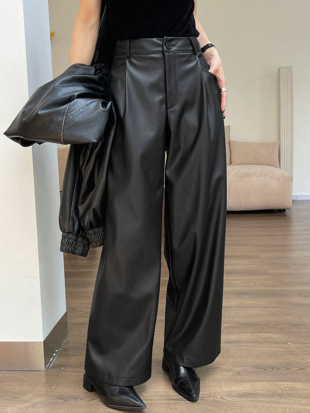 Pantaloni SHEIN, negru