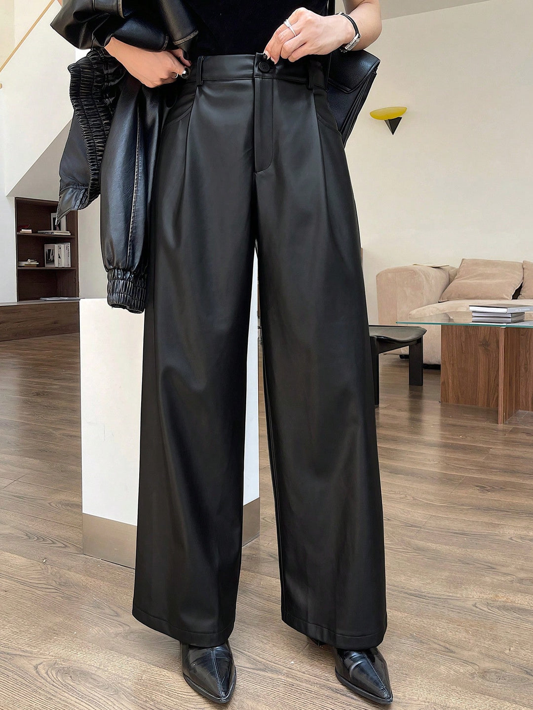 Pantaloni SHEIN, negru