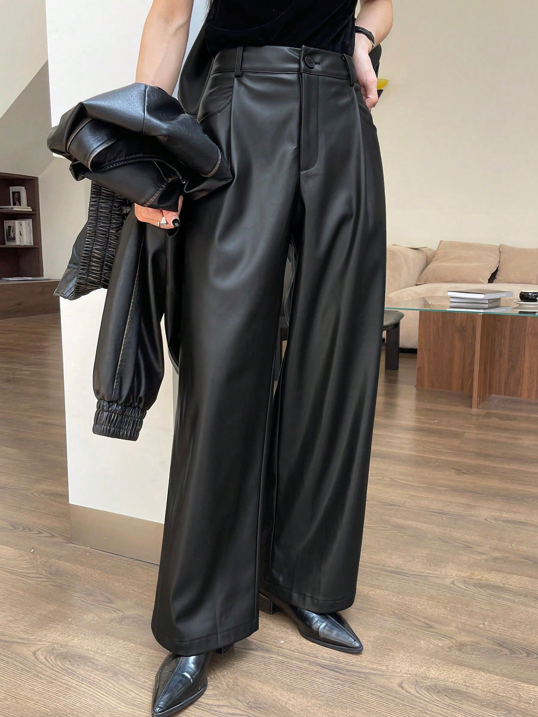 Pantaloni SHEIN, negru