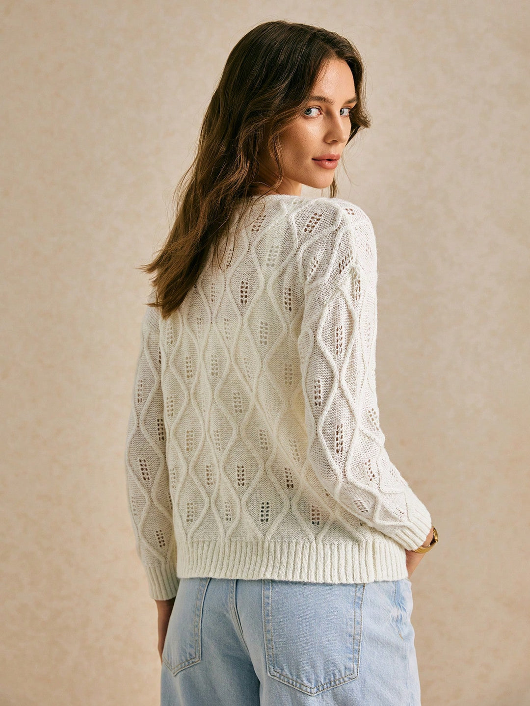 Cardigan SHEIN, alb