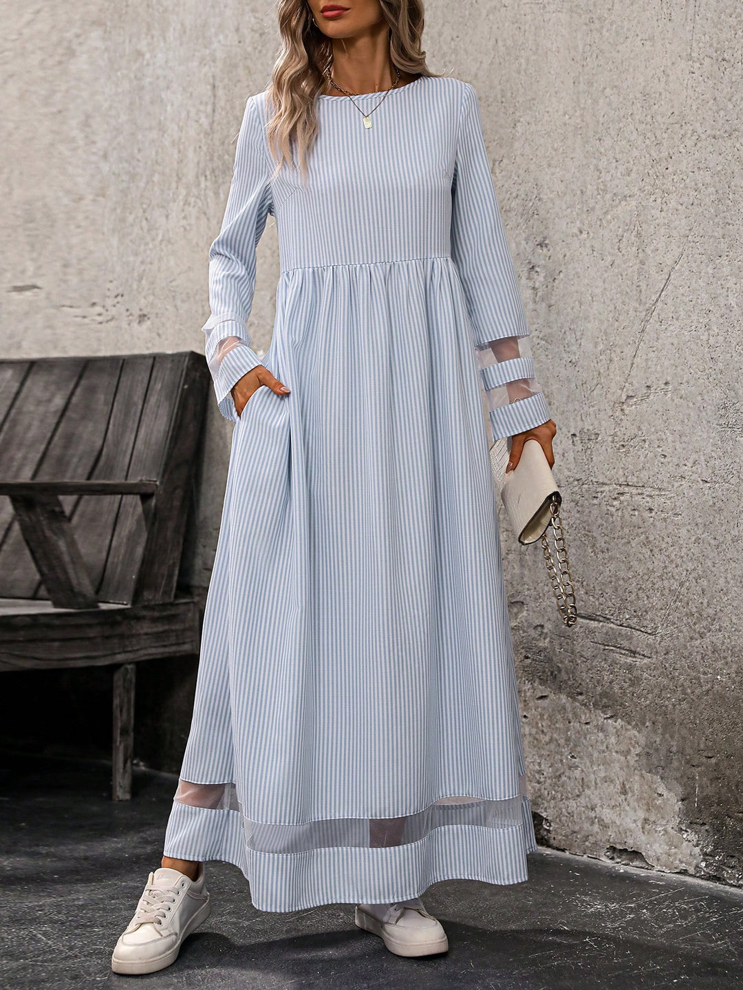 Rochie maxi SHEIN, albastru