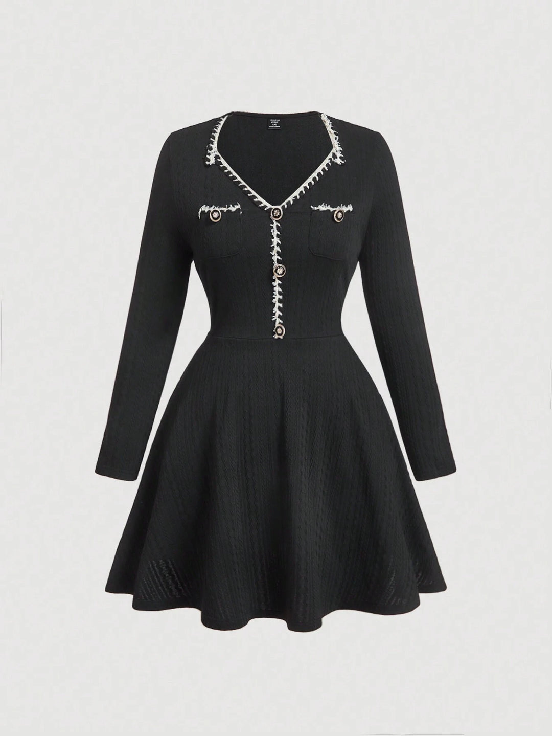Rochie mini Shein Curve+, negru