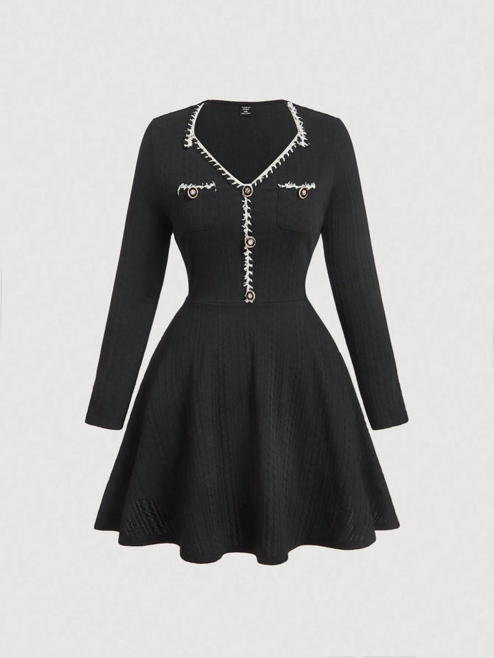 Rochie mini Shein Curve+, negru