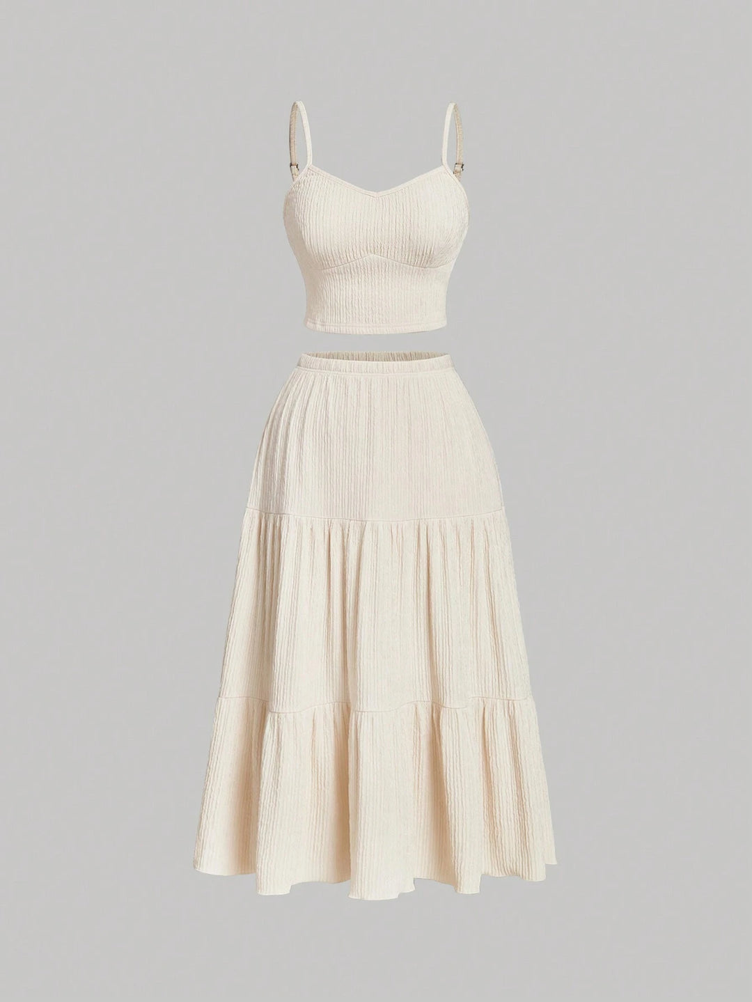 Shein Curve+ jumpsuit, krém
