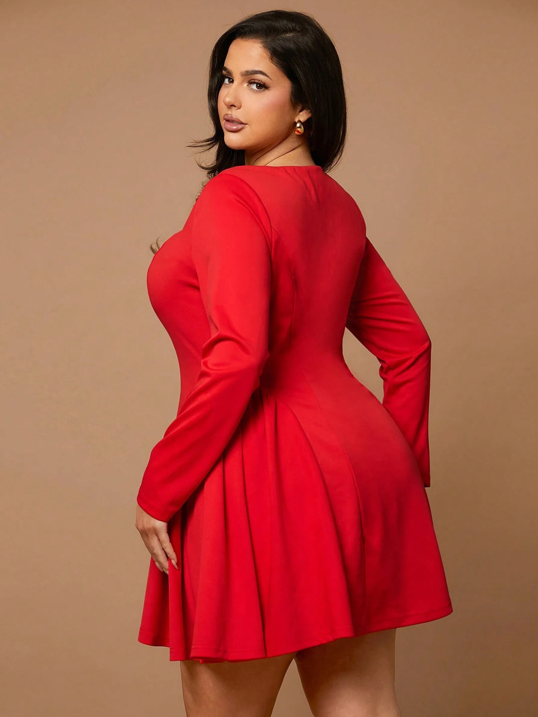 Rochie mini Shein curve+, roșu