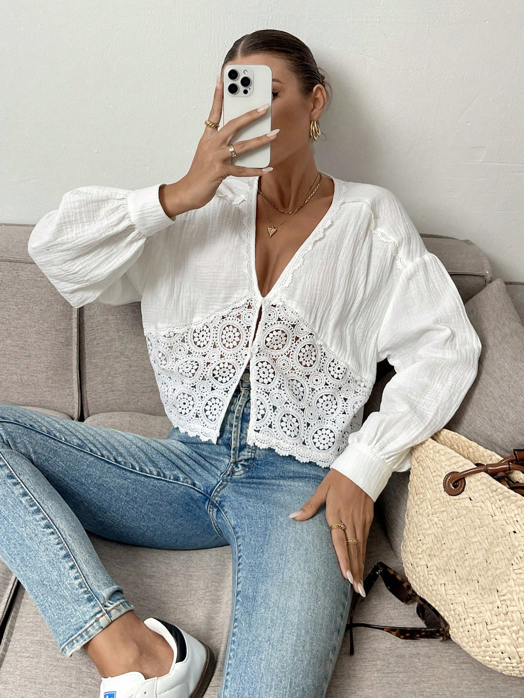 Cămașă SHEIN, alb
