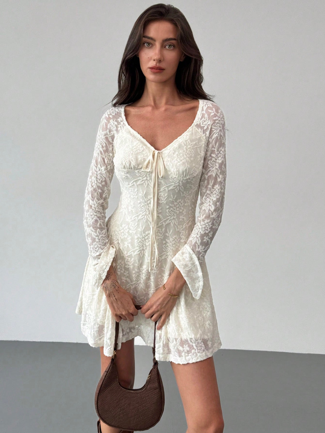 Rochie mini SHEIN, crem