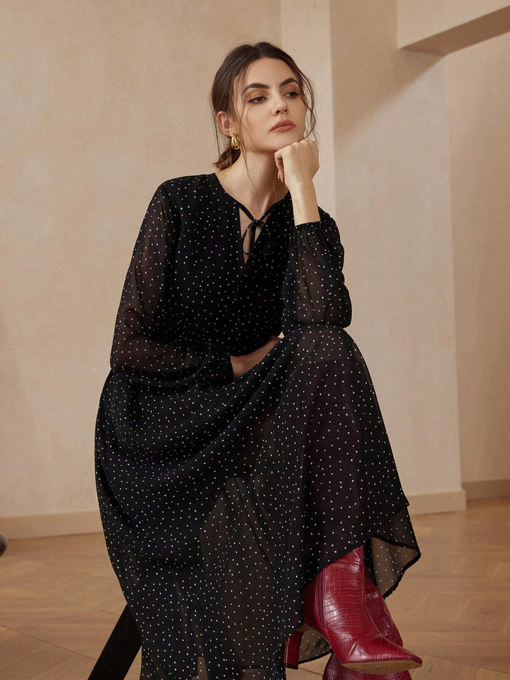 SHEIN maxi ruha, fekete