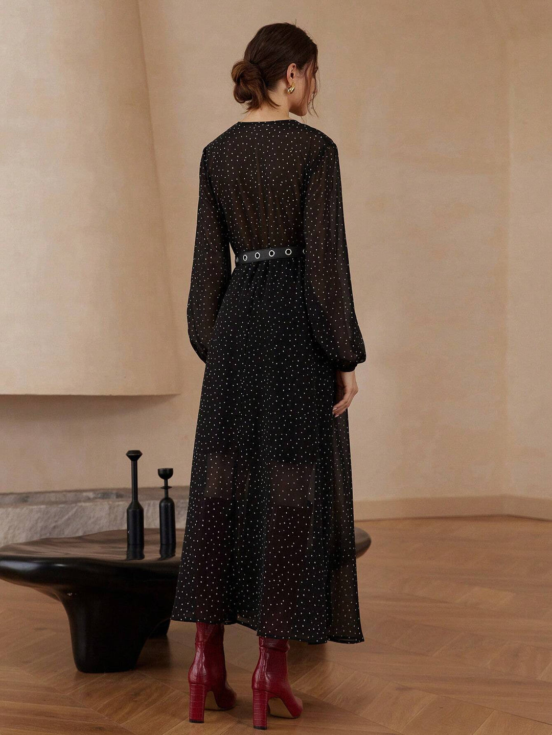 SHEIN maxi ruha, fekete