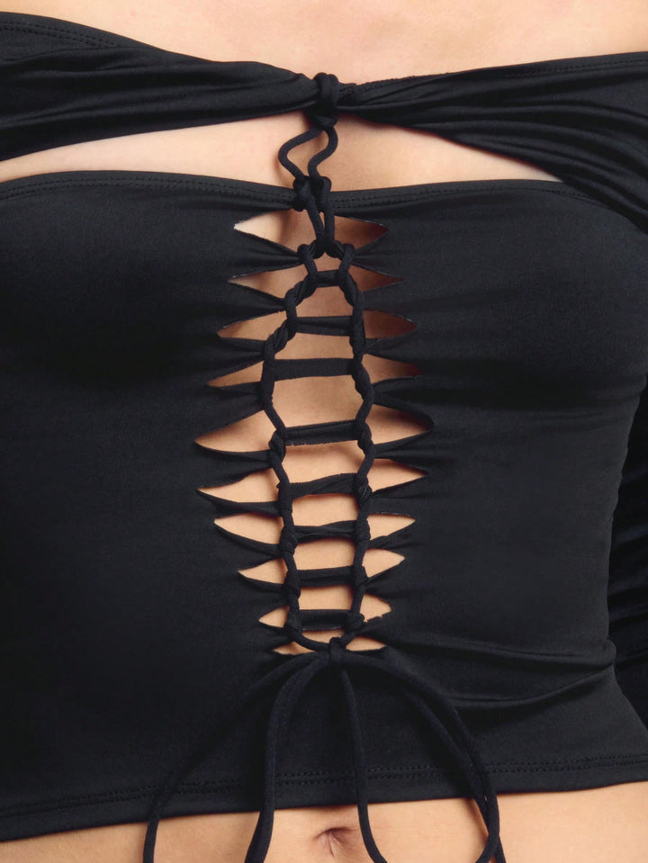 Top SHEIN, negru