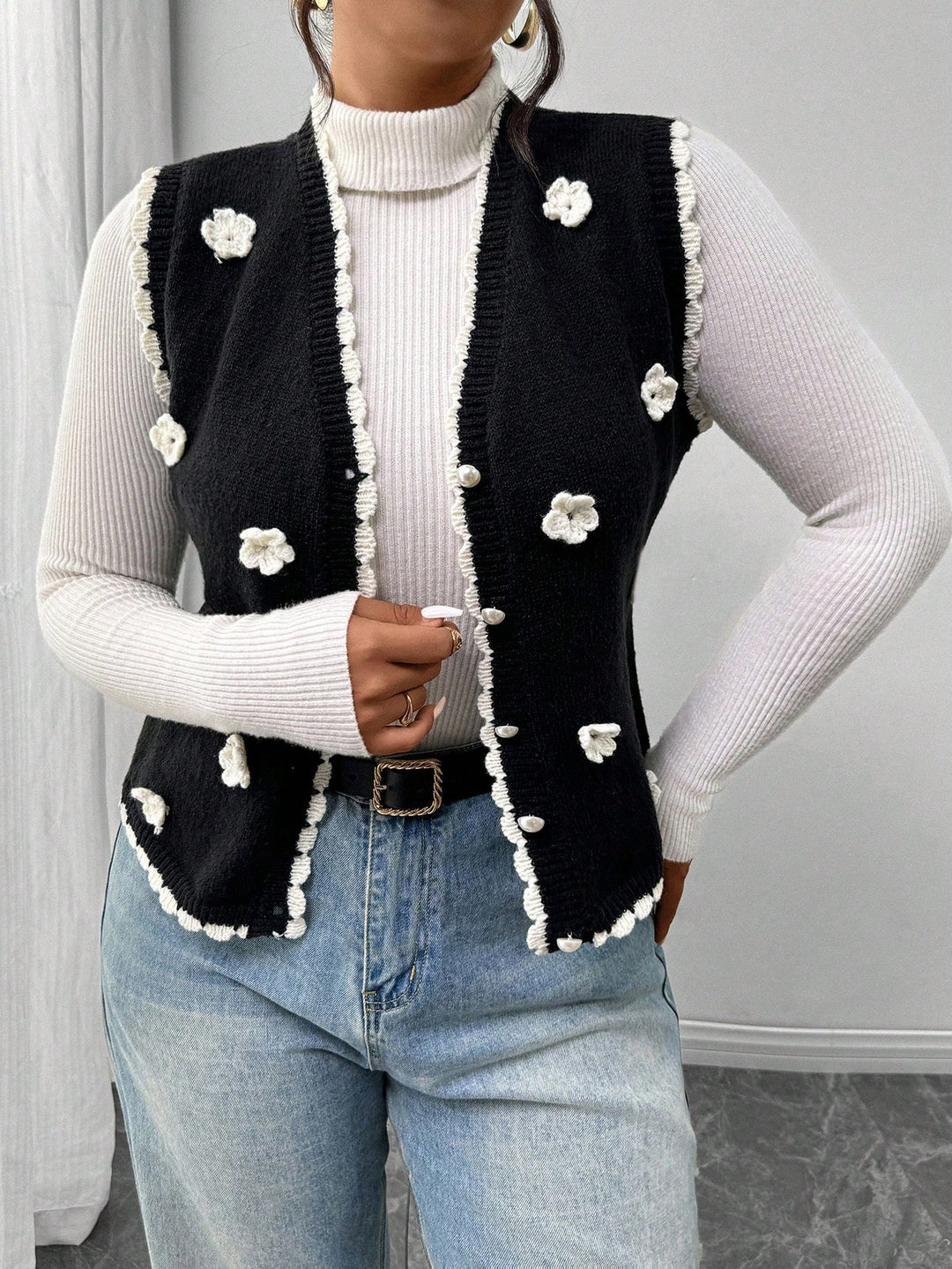Cardigan SHEIN, alb