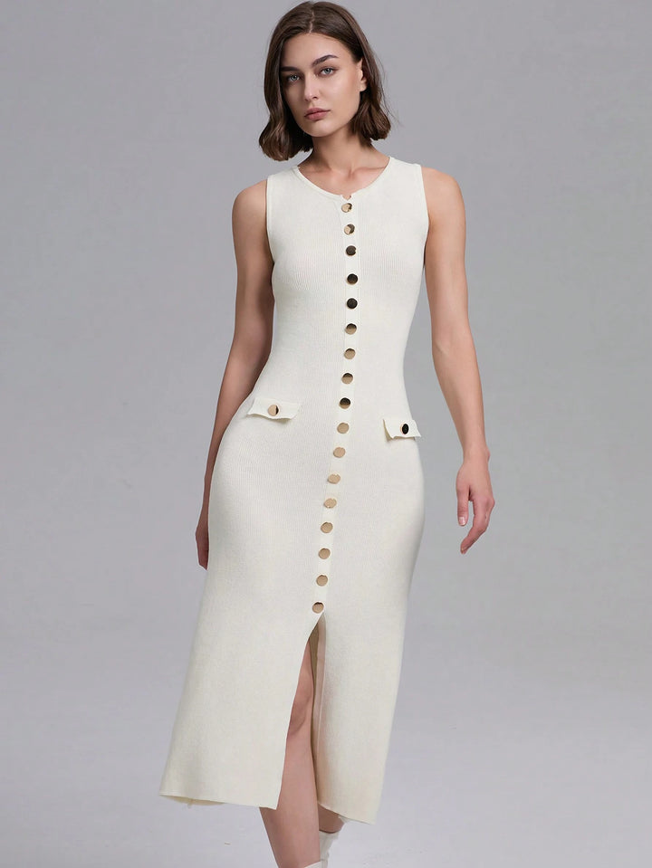 Rochie maxi SHEIN, crem