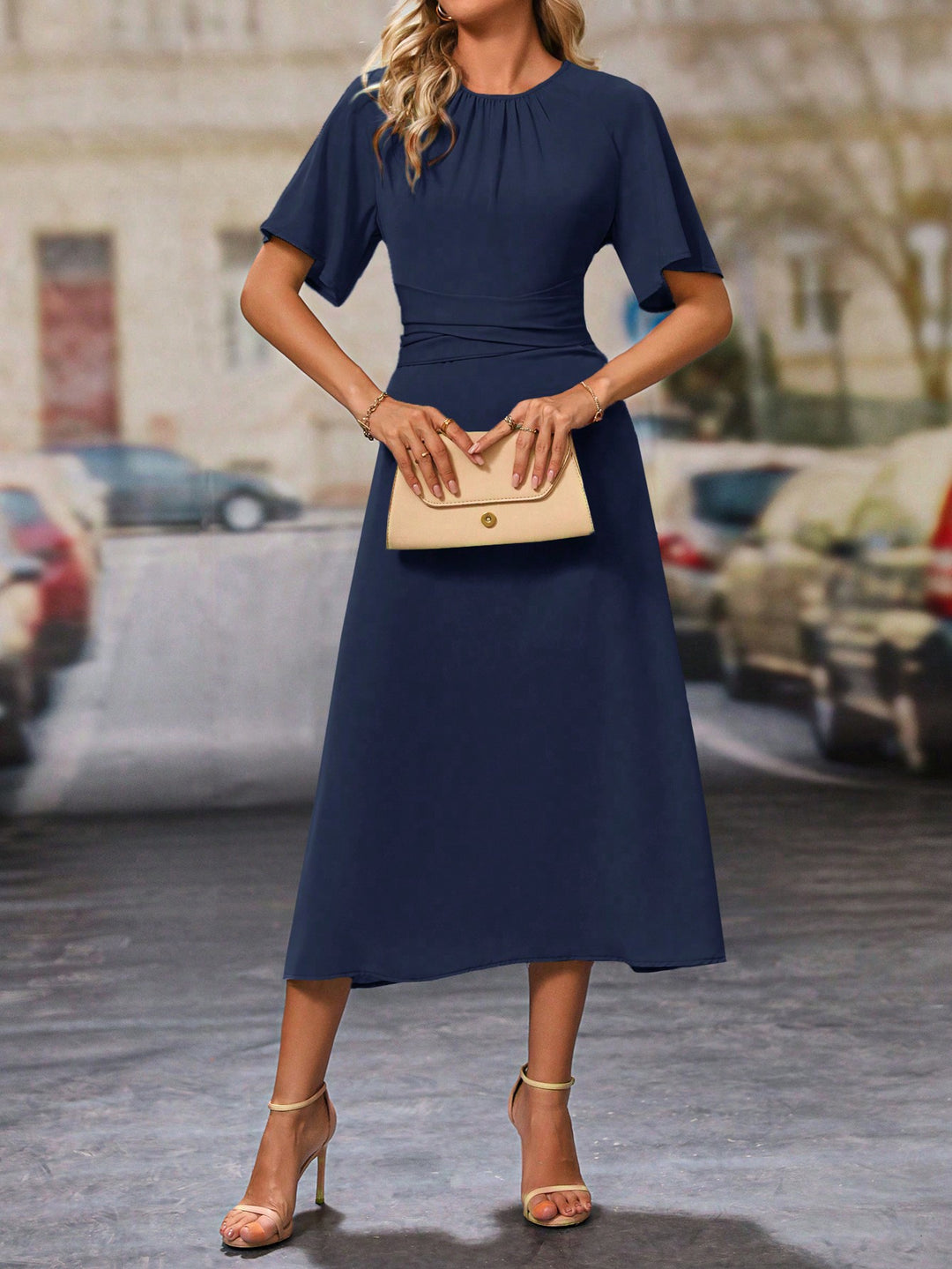 Rochie midi SHEIN, albastru